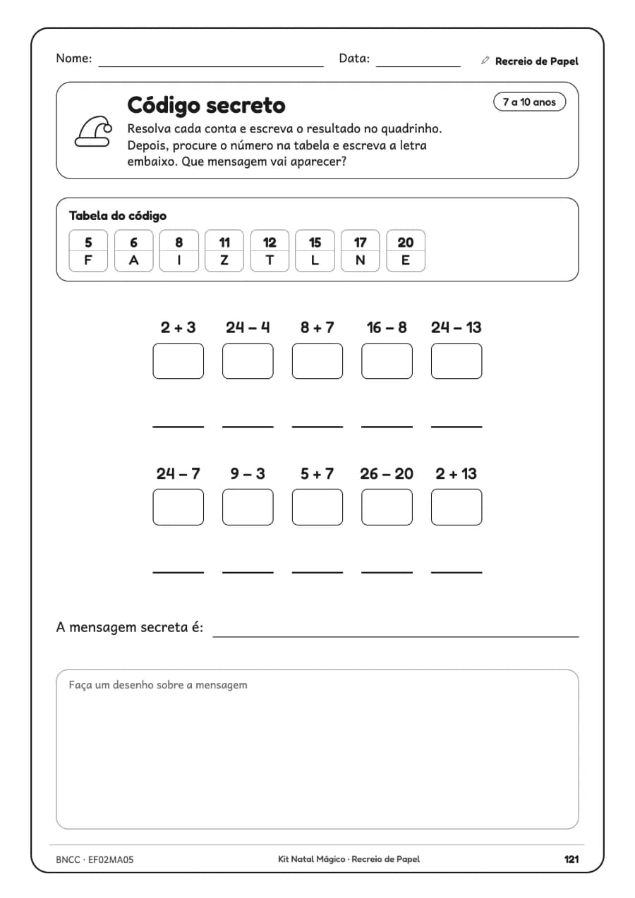 Atividade de código secreto